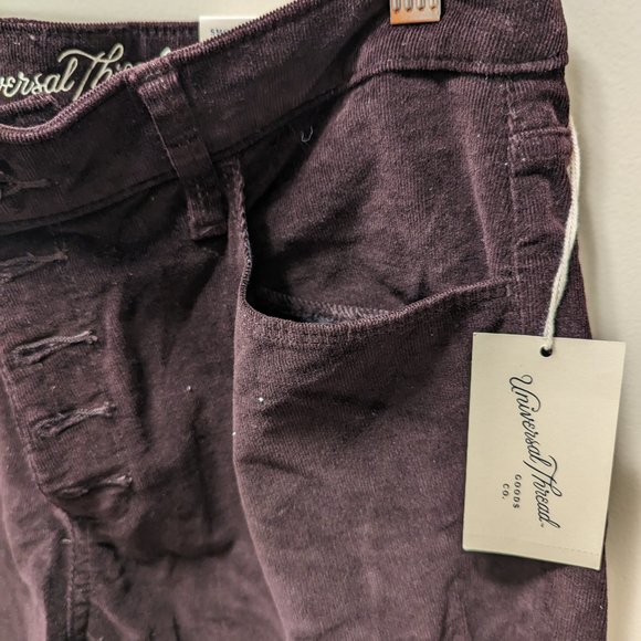 Universal Thread Eggplant Button-Front Closure Pants - Picture 1 of 4
